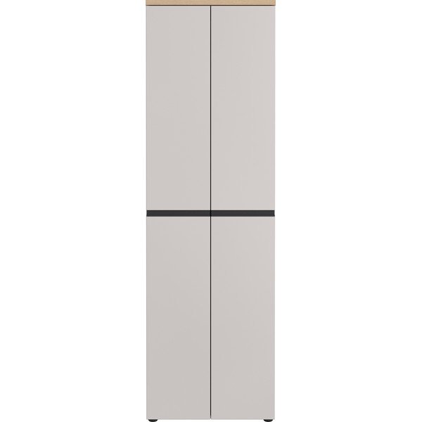 Sivobéžová/v svetlo prírodnej farbe šatníková skriňa 59x194x41 cm Cormano – Germania-image-4
