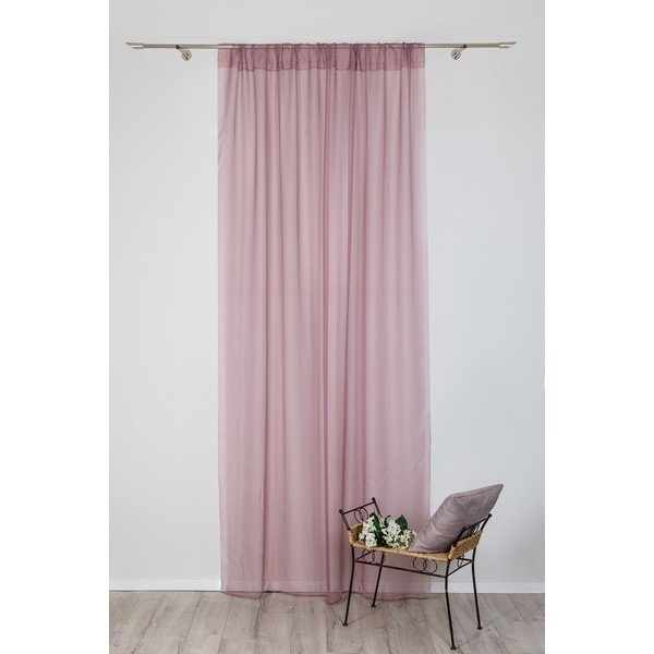 Ružová záclona 140x245 cm Voile – Mendola Fabrics