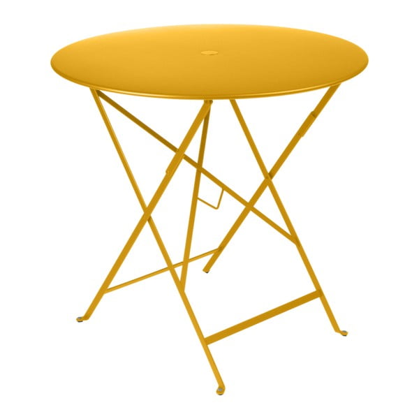 Žltý záhradný stolík Fermob Bistro, Ø 77 cm