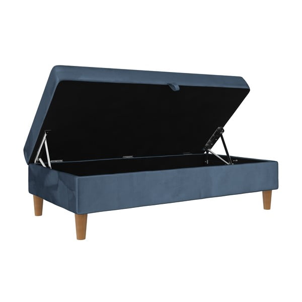 Modrá zamatová podnožka Lilly – Støraa-image-4