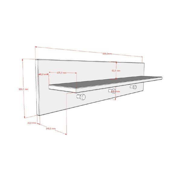 Béžový nástenný detský vešiak 80x18 cm Sezane – Vipack-image-2