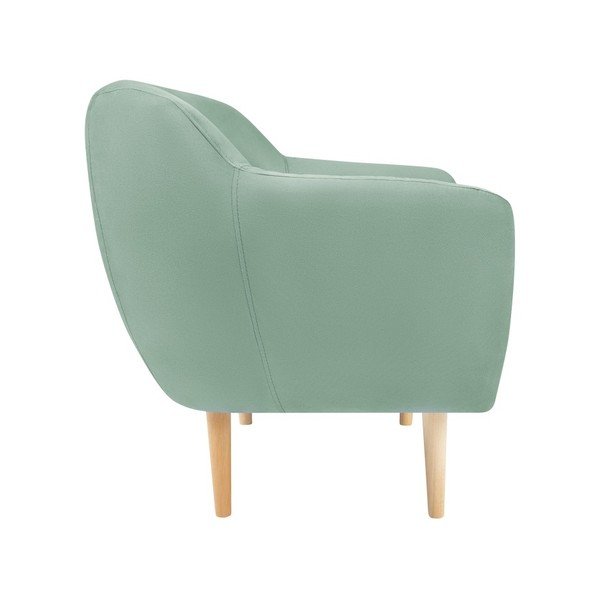 Mentolovozelené zamatové kreslo Mazzini Sofas Sardaigne-image-3