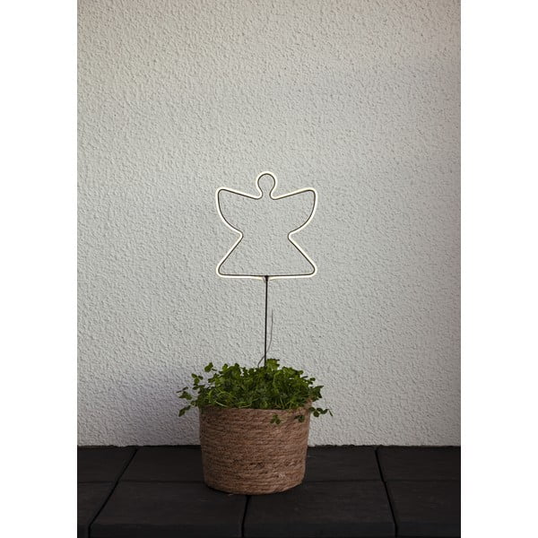 Čierna vonkajšia svetelná dekorácia s vianočným motívom Neon Angel – Star Trading-image-2