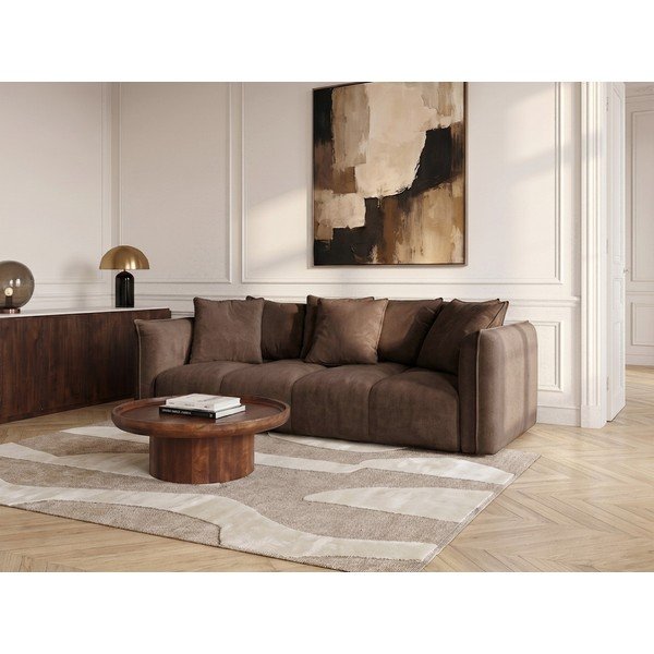 Hnedá ženilková pohovka Harlem – Bobochic Paris-image-1