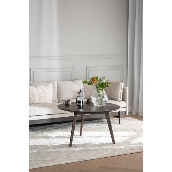 Tmavohnedý konferenčný stolík v dekore duba ø 90 cm Yumi – Rowico-image-2