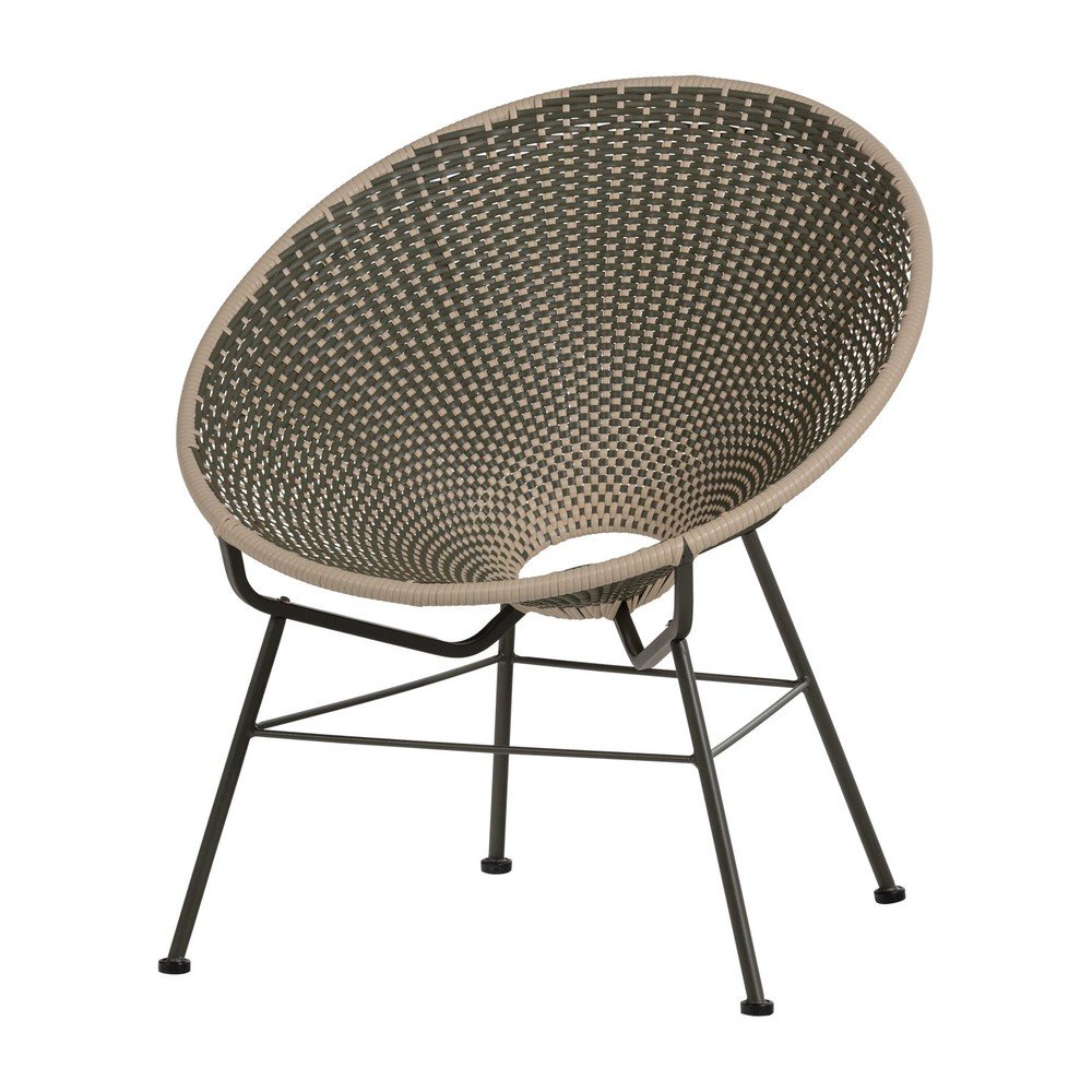 Zelené z umelého ratanu záhradné kreslo Kazoun – WOOOD