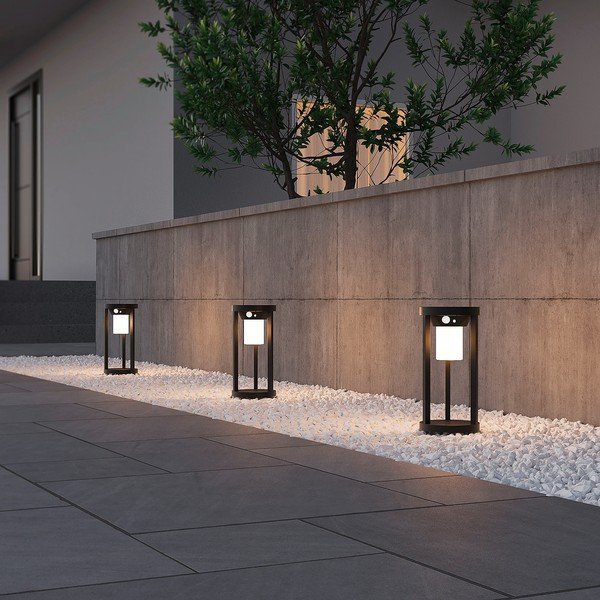 LED vonkajšie svietidlo so senzorom pohybu (výška 25 cm) Carmo – Trio-image-1