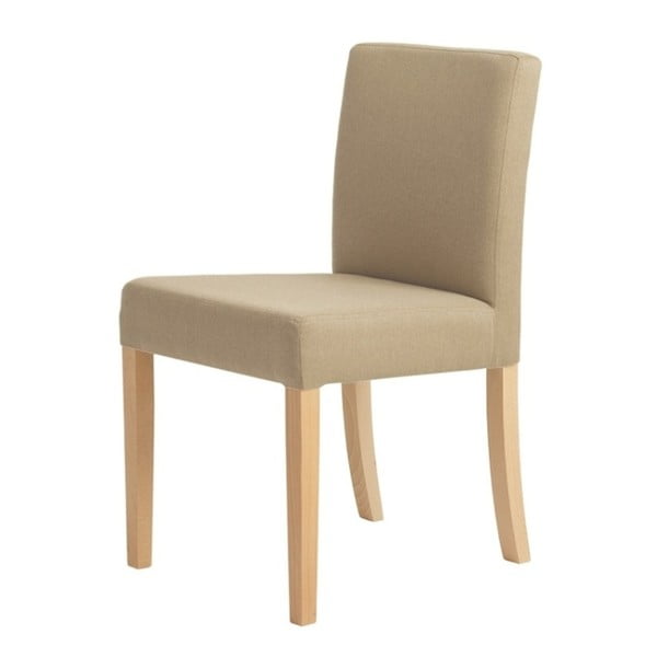 Béžová stolička s prírodnými nohami Custom Form Wilton