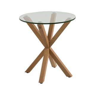 Odkladací stolík so sklenenou doskou Actona Heaven, ⌀ 55 cm