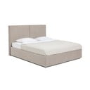 Čalúnená dvojlôžková posteľ taupe s úložným priestorom s roštom 160x200 cm Thessa Bold – Bonami Selection