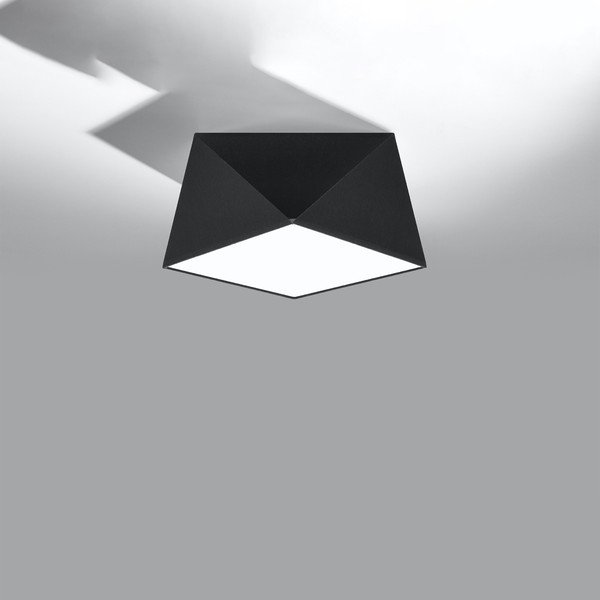 Čierne stropné svietidlo 25x25 cm Koma – Sollux-image-2