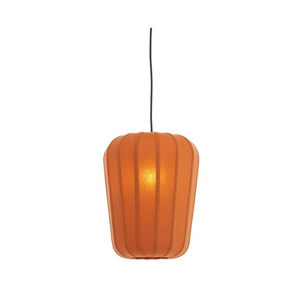 Závesné svietidlo v terakotovej farbe s textilným tienidlom ø 10 cm Bibury – Light & Living-image-1