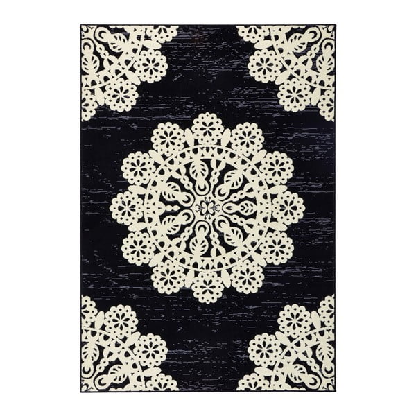 Čierny koberec Hanse Home Gloria Lace, 200 x 290 cm