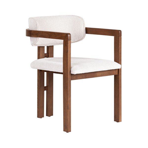 Biele jedálenské kreslo s podrúčkami Toscana – Kalune Design