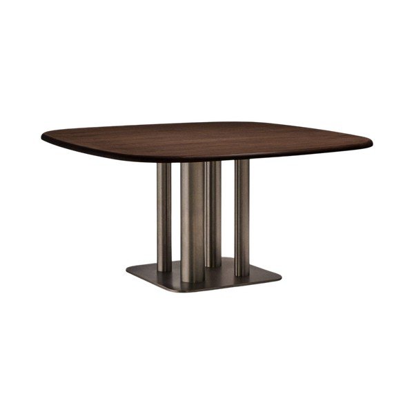 Jedálenský stôl v dekore orecha 150x150 cm Melvar – Kave Home