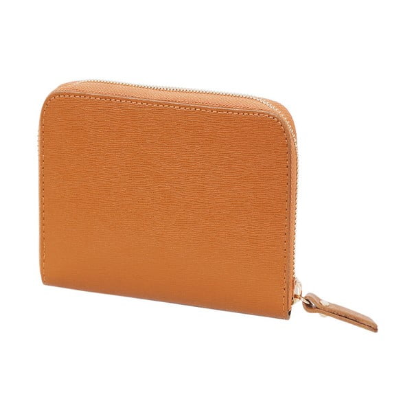 Horčicovožltá peňaženka z pravej kože Andrea Cardone Saffiano