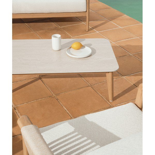 Béžová hliníková záhradná lounge súprava pre 4 osoby Sirte – Kave Home-image-2