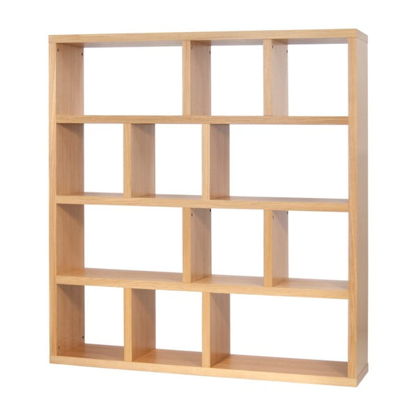 Hnedá knižnica v dekore duba 150x159 cm Berlin – TemaHome-image-2