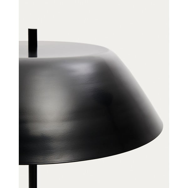 Čierna stojacia lampa s kovovým tienidlom (výška 153 cm) Sayra – Kave Home-image-4