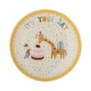Žltý/krémovobiely kameninový detský tanier ø 16 cm Celebrate – Bloomingville Mini