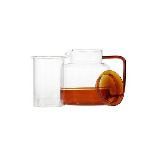 Jantárová sklenená kanvica na čaj 950 ml Liv – ONA-image-2