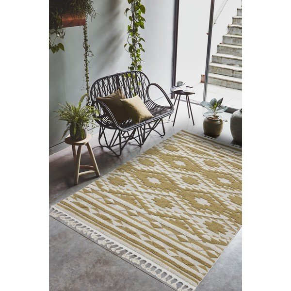 Žltý koberec Asiatic Carpets Taza, 120 x 170 cm-image-1