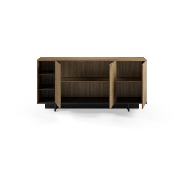 Čierna/v prírodnej farbe skrinka v dekore duba 170x80x40 cm Cequoia – Marckeric-image-3