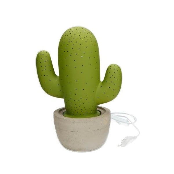 Zelená porcelánová lampa v tvare kaktusu Brandan Cactus