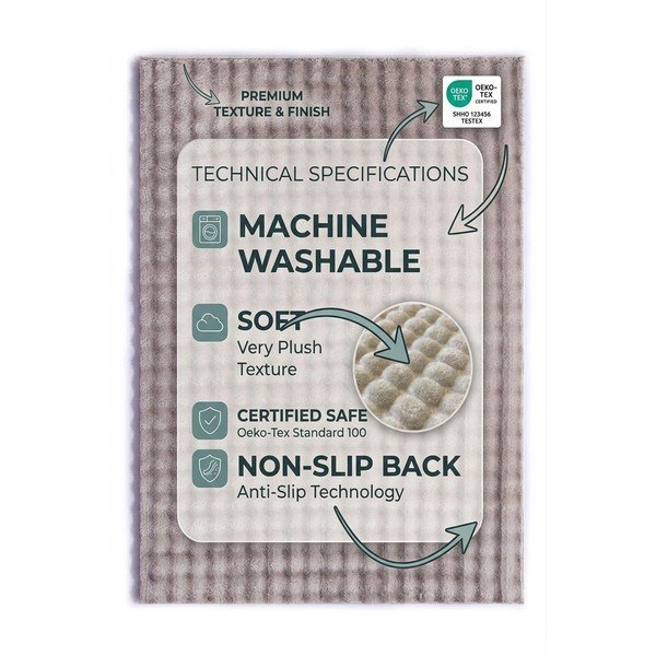 Béžový prateľný koberec 120x170 cm Bubble Emarald – Mila Home-image-4