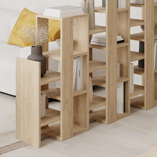 Regál v dekore duba v prírodnej farbe 158x151 cm Anissa – Marckeric-image-4