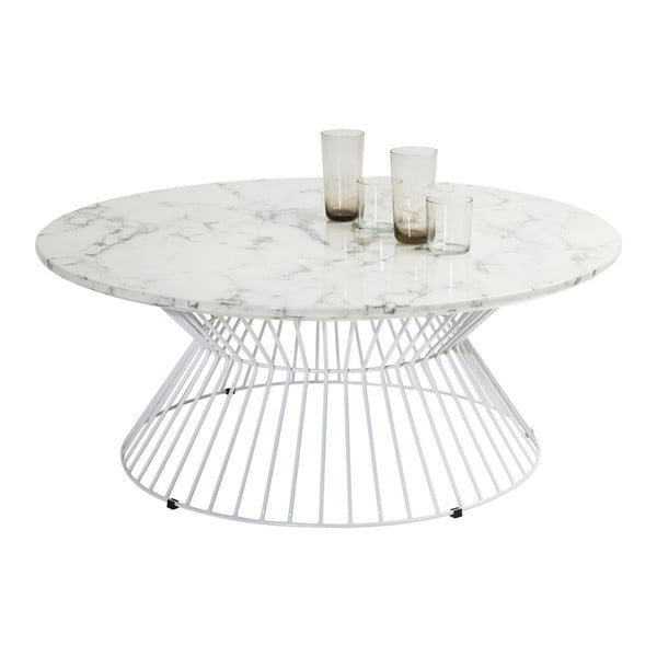 Biely odkladací stolík Kare Design Cintura, ⌀ 90 cm