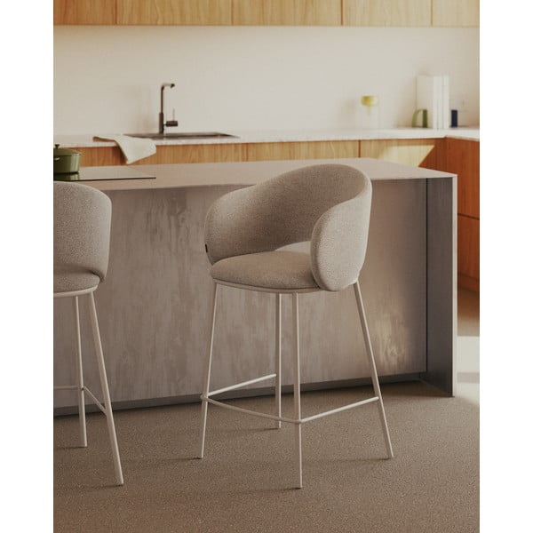 Barová stolička slonovinová (výška sedadla 65 cm) Maina – Kave Home-image-1