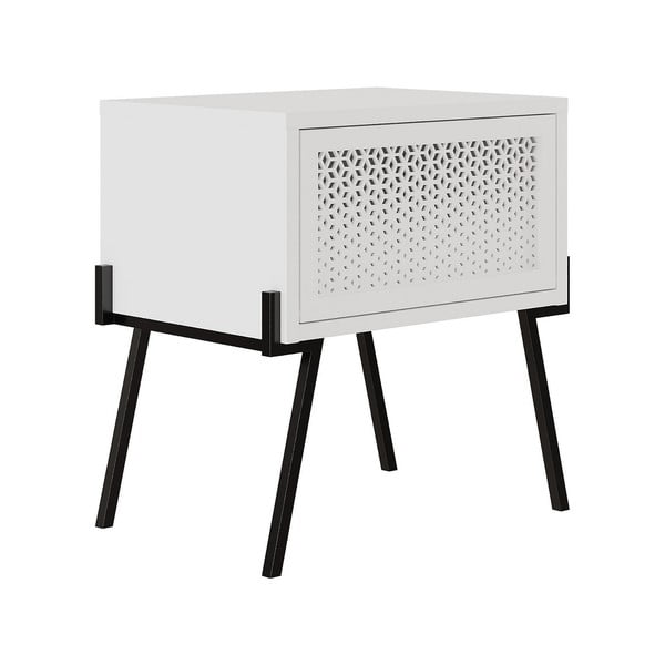 Biely nočný stolík Naive – Kalune Design