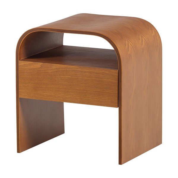 Nočný stolík s poličkami v prírodnej farbe Momo – WOOOD