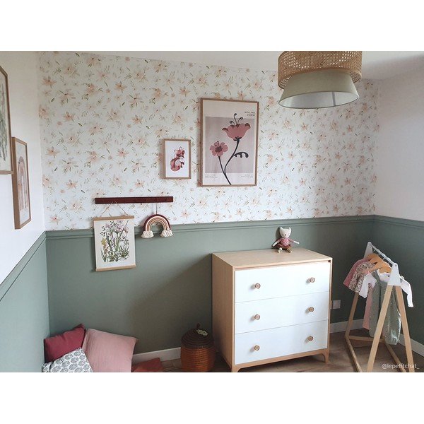 Detská tapeta 10 m x 50 cm Watercolour Flowers – Lilipinso-image-1