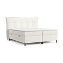 Krémovobiela boxspring posteľ s úložným priestorom 200x200 cm Sinai – Maison de Rêve