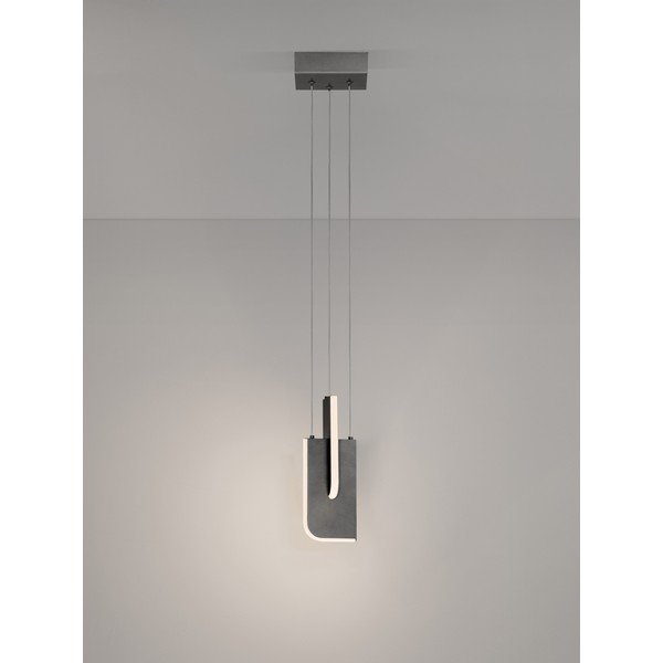 Svetlosivé kovové LED závesné svietidlo so stmievačom Totem – Nova Luce-image-3
