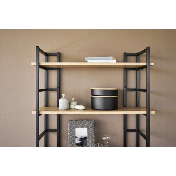 Čierny kovový úložný box s vekom ø 22x11 cm Rin – YAMAZAKI-image-1