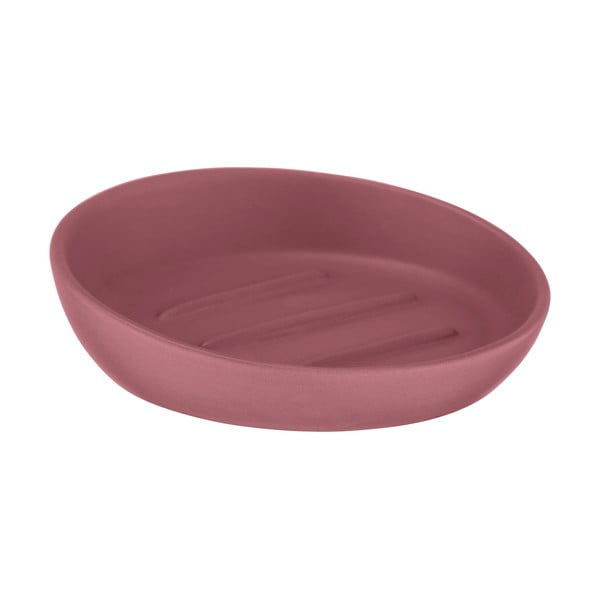 Ružová keramická nádobka na mydlo Wenko Badi