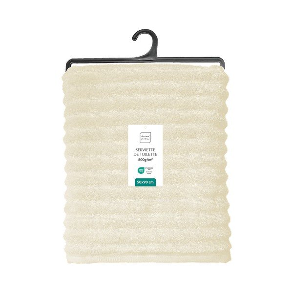 Krémovobiely froté bavlnený uterák 50x90 cm Maya – douceur d'intérieur-image-4
