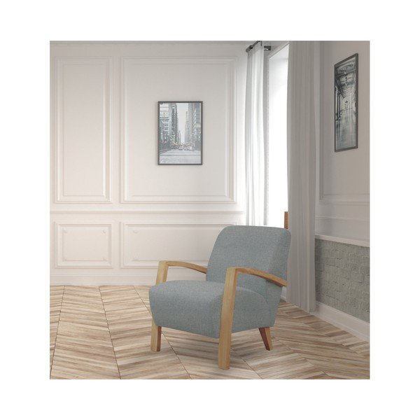 Svetlosivé kreslo so svetlou konštrukciou Windsor & Co. Luna-image-3