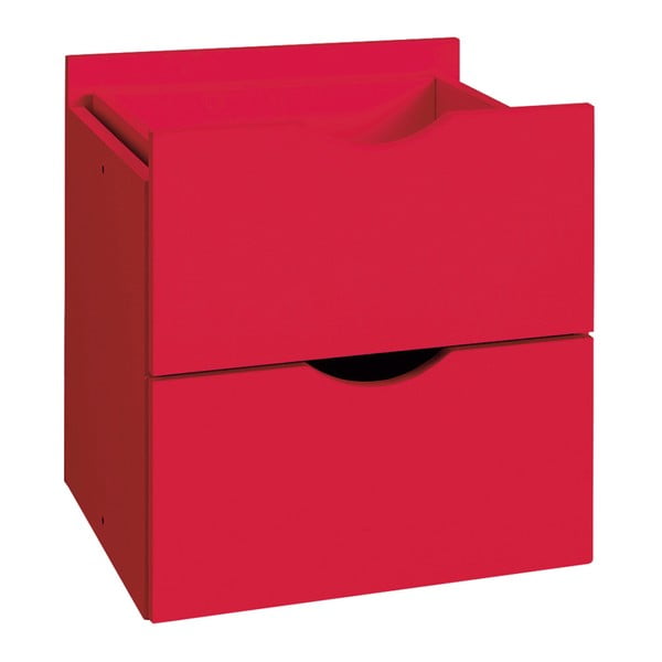Červená dvojitá zásuvka do regálu Støraa Kiera, 33 × 33 cm
