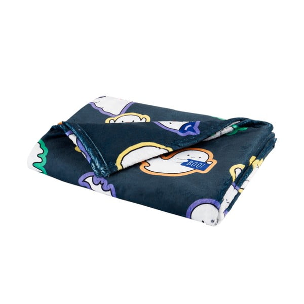 Čierna deka s haloweenským motívom z mikroplyšu 130x170 cm Halloween Ghosts – Catherine Lansfield