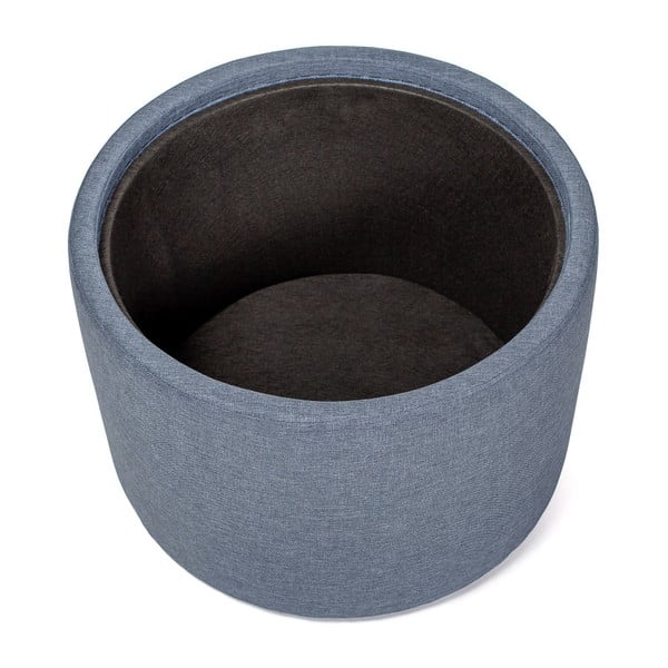 Odkladací stolík v denimovomodrej farbe s odnímateľnou doskou z dubového dreva Askala Ibisco, ⌀ 56 cm-image-3