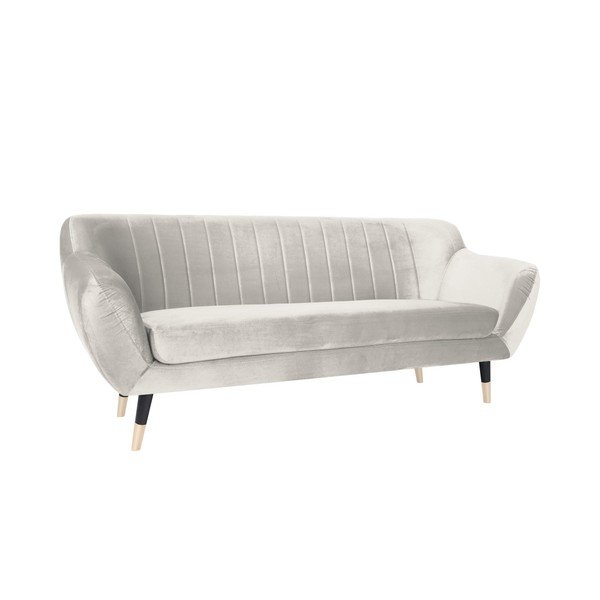 Krémová pohovka s čiernymi nohami Mazzini Sofas Benito, 188 cm-image-2