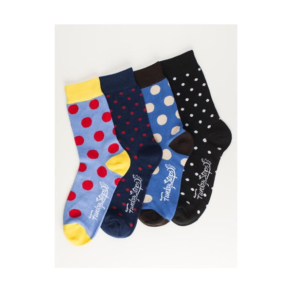 Štyri páry ponožiek Funky Steps Miriuia, univerzálna veľkosť