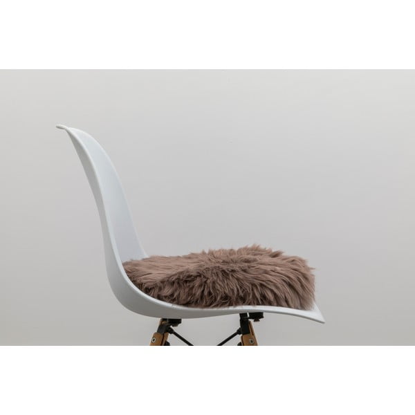 Hnedý sedák z ovčej kožušiny Native Natural Square, 40 x 40 cm-image-2