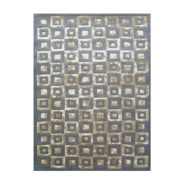 Vlnený koberec Box Grey, 153x244 cm