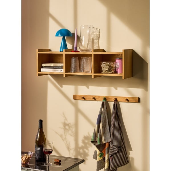 Poschodová polica v dekore duba v prírodnej farbe 80 cm Focal – Hübsch-image-1