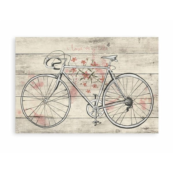 Drevený obraz Really Nice Things Bicycle, 60 x 40 cm